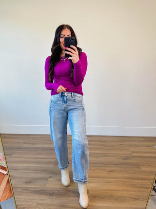 Everyday Essential Long Sleeve-Light Plum