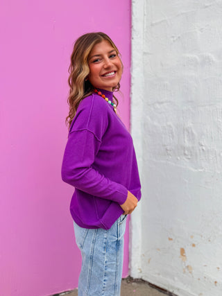 Camille Sweater-Violet