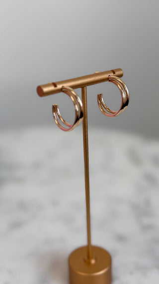 Gold Twisted Hoop Earring