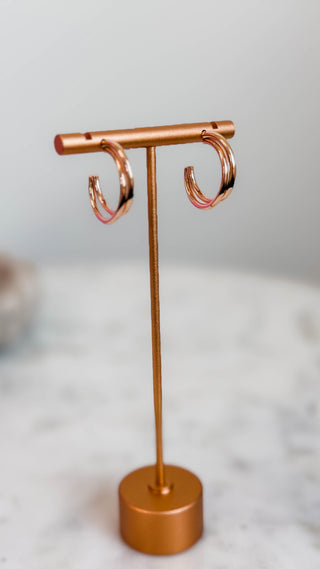 Gold Twisted Hoop Earring