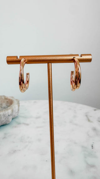 Gold Twisted Hoop Earring