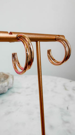 Gold Twisted Hoop Earring