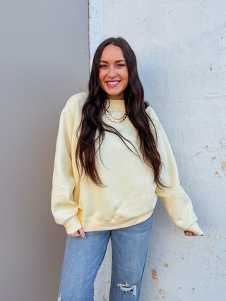 Laid Back Mock Neck Sweatshirt