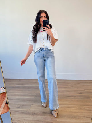 Simply Essential Knit Top-Off White