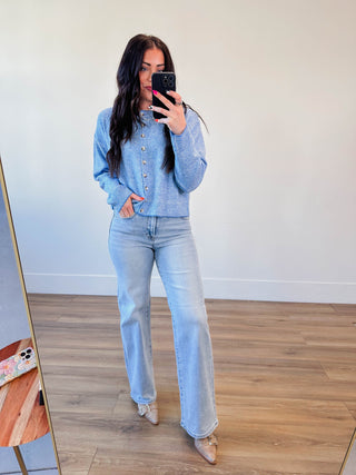 Daydream Striped Cardigan-Coastal