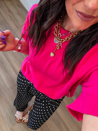 Gemma Polka Dot Satin Pants