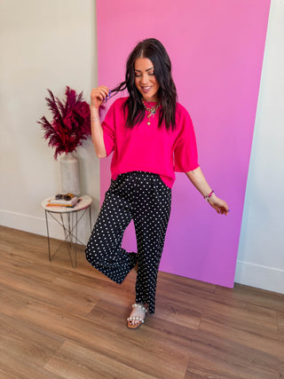 Gemma Polka Dot Satin Pants
