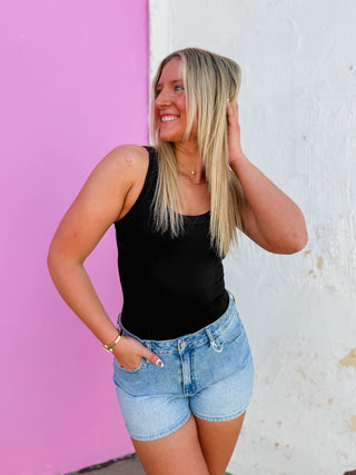 Layer Me Up Tank-Black