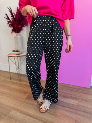 Gemma Polka Dot Satin Pants