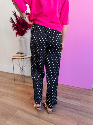 Gemma Polka Dot Satin Pants