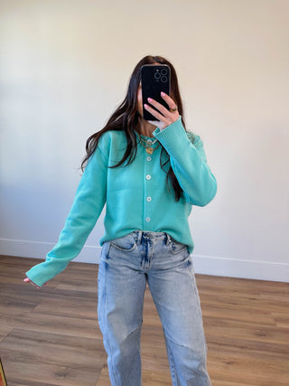 Kenzie Cardigan-Aqua