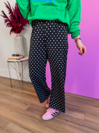 Gemma Polka Dot Satin Pants