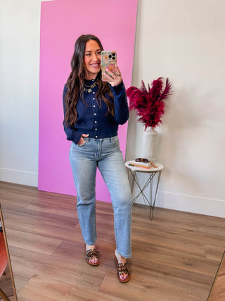 Corrine Cardigan-Navy
