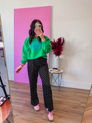 Gemma Polka Dot Satin Pants
