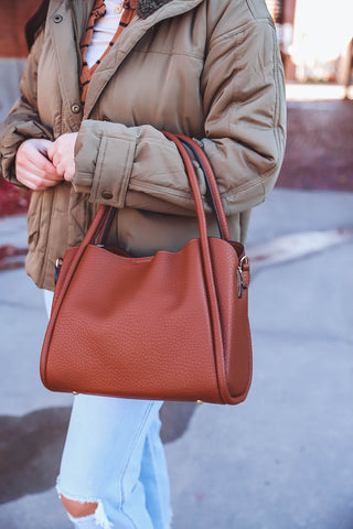 Sasha Structured Satchel-Brown