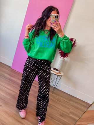 Gemma Polka Dot Satin Pants