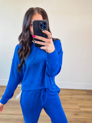 Cozy Core Pullover-Deep Indigo