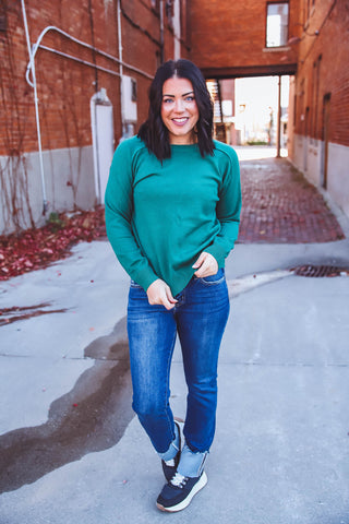 Lainey Sweater-Dark Green