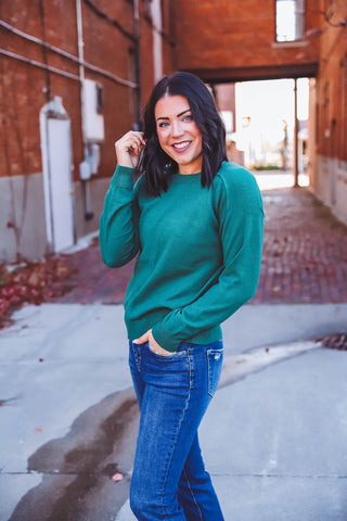 Lainey Sweater-Dark Green