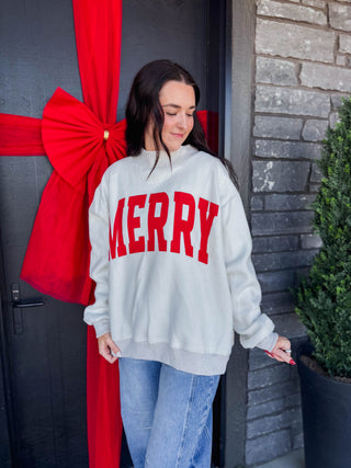 Grinchy & Merry Reversible Mock Neck