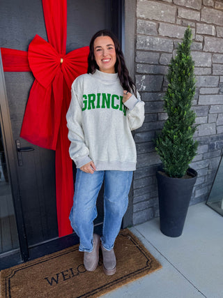 Grinchy & Merry Reversible Mock Neck
