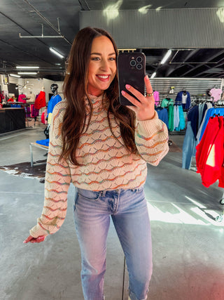 Happy Hues Hooded Sweater