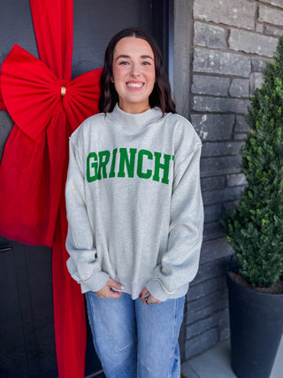 Grinchy & Merry Reversible Mock Neck