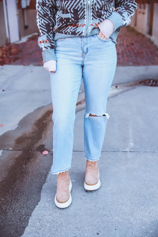 Finn High Rise Straight Leg Denim