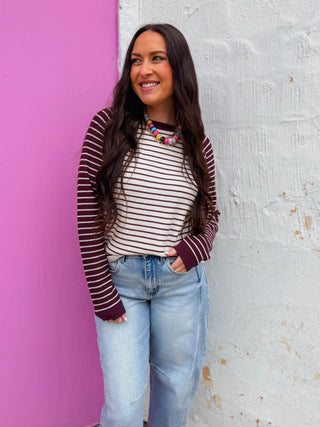 Brooklyn Striped Knit Top