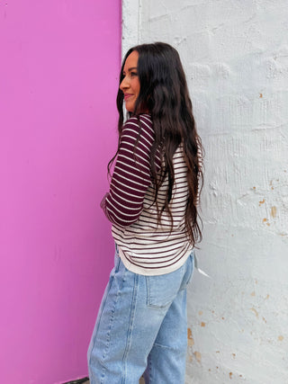 Brooklyn Striped Knit Top