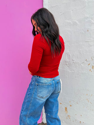 Base Layer Long Sleeve-Crimson