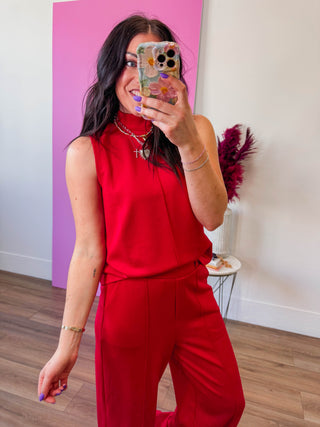 Simply Chic Tank-Red