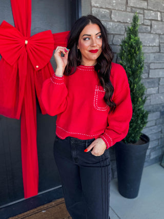 Mara Sweater-Red