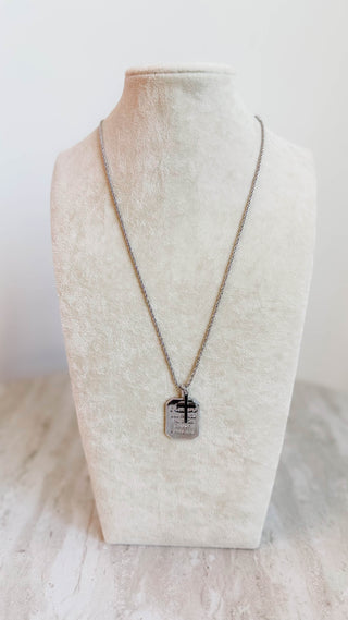 Philippians 4:13 Silver Necklace