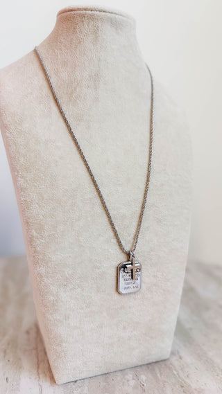 Philippians 4:13 Silver Necklace