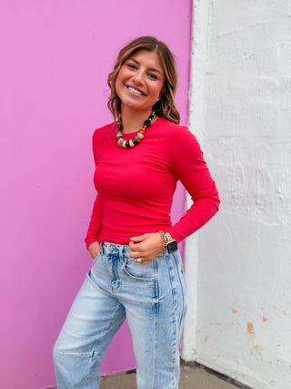 Base Layer Long Sleeve-Winter Berry