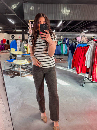 Melissa Striped Knit Top