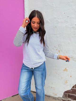 Pattern Play Top-Ivory