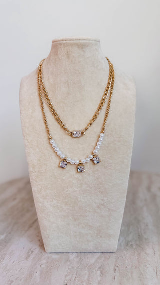 Pearl Link Layer Necklace