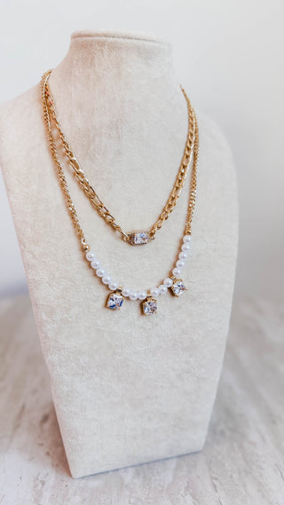 Pearl Link Layer Necklace