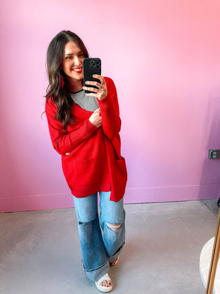 Kristen Cardigan-Red