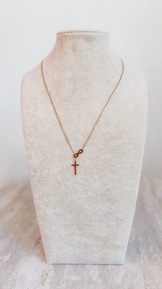 Gold Infinity Cross Necklace
