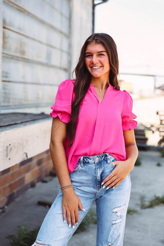 Mandy Top-Hot Pink