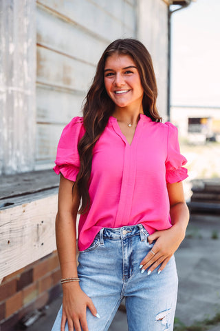 Mandy Top-Hot Pink