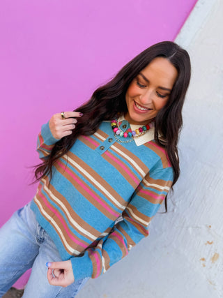 Rowan Striped Knit Top