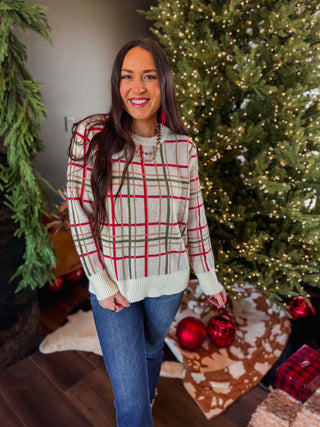 Plaid Tidings Sweater