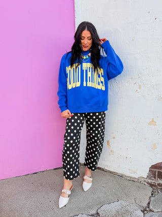 Good Things Reversible Polka Dot Mock Neck