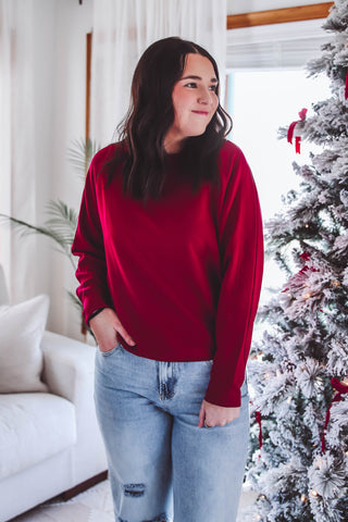 DOORBUSTER-Back To The Basics Crewneck-Cabernet