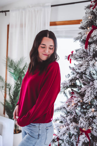 DOORBUSTER-Back To The Basics Crewneck-Cabernet