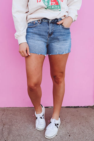 Mila High Rise Denim Shorts